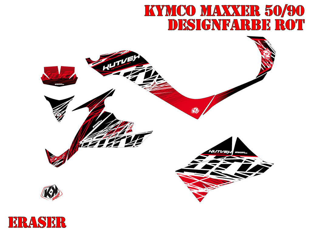 Eraser Rot für Kymco Maxxer 50/90