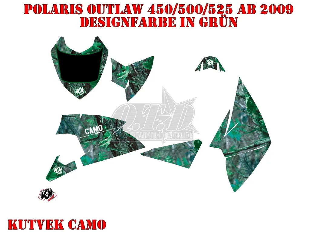 Beispiel Bild für die Farben, Camo Grün für Polaris Outlaw 450/500/525 ab 2009+