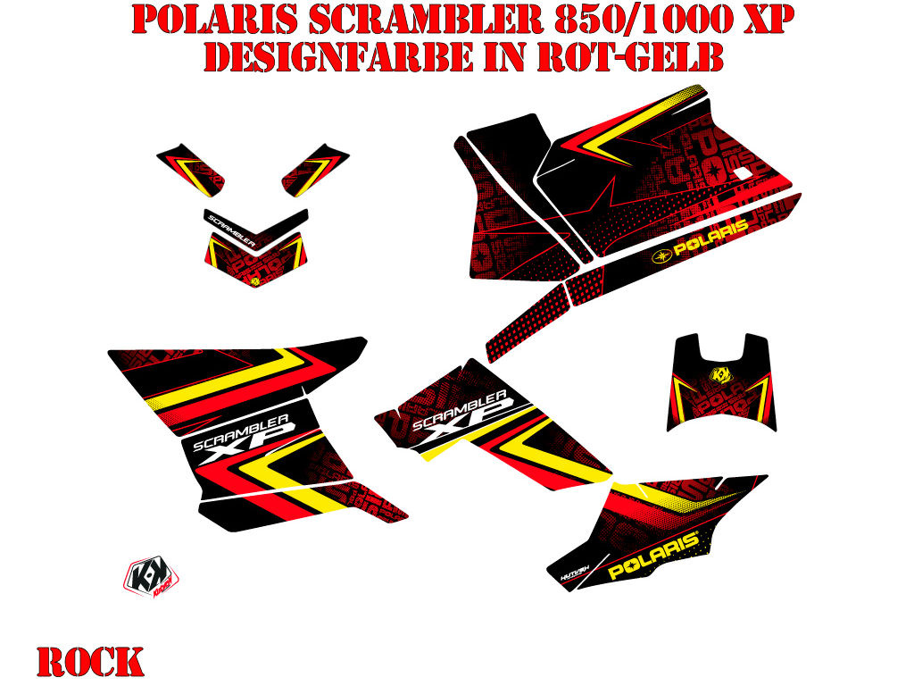 Rock Rot-Gelb Standard Kit für Polaris Scrambler 850/1000 XP 2013-2022