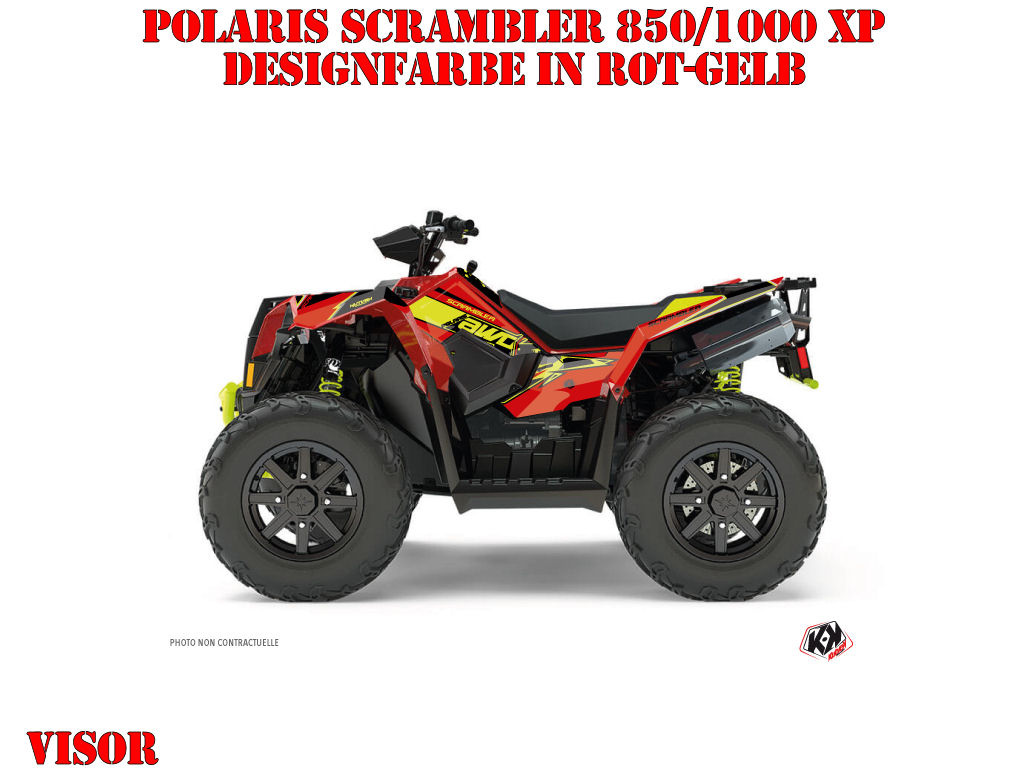 Visor Rot-Gelb Standard Kit für Polaris Scrambler 850/1000 XP 2013-2022