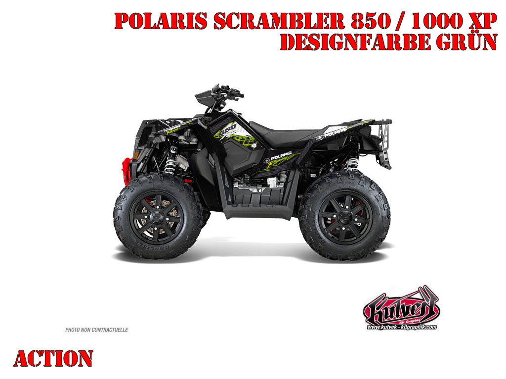 Beispiel Bild für die Farben, Action Green Standard Kit for Polaris Scrambler 850/1000 XP 2013-2022