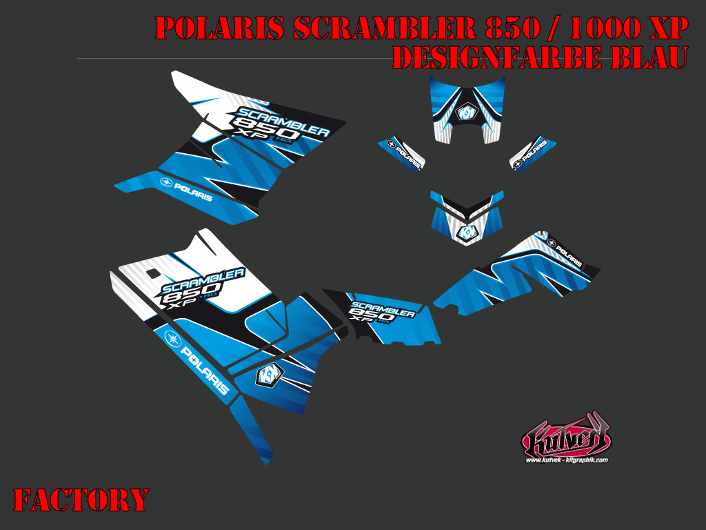Factory Blau Standard Kit für Polaris Scrambler 850/1000 XP 2013-2022