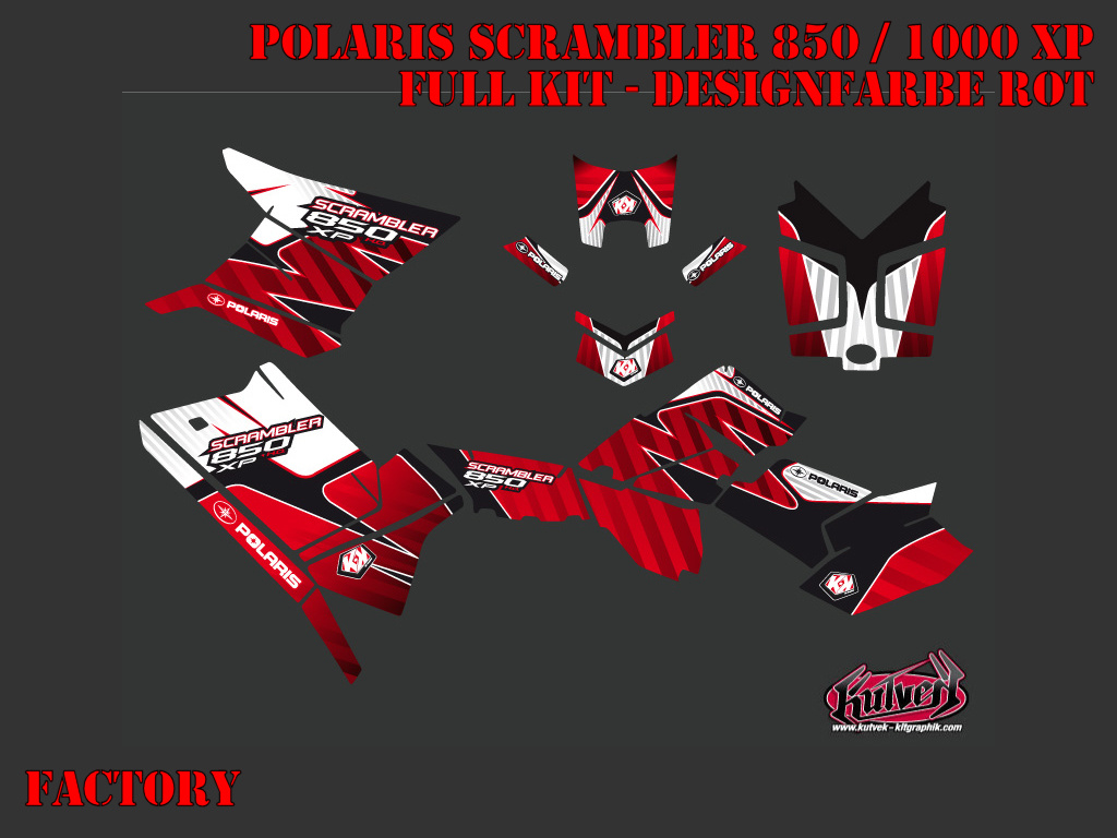 Factory Rot Full Kit für Polaris Scrambler 850/1000 XP 2013-2022