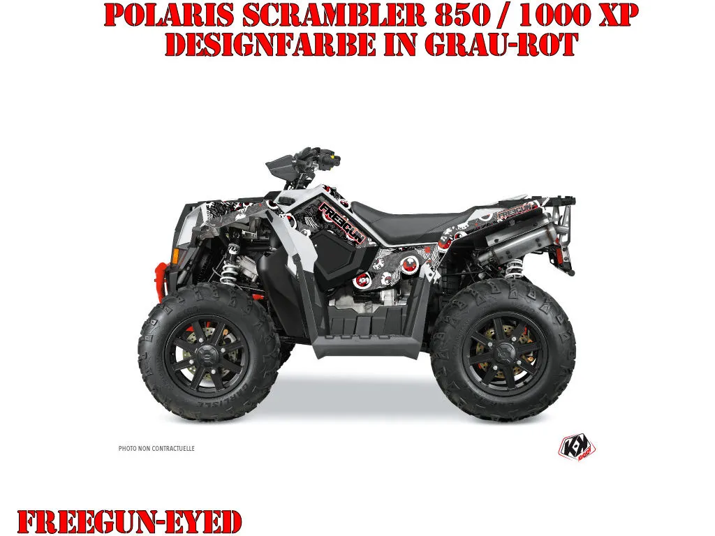 Beispiel Bild für die Farben, Freegun-Eyed Grey-Red Standard Kit for Polaris Scrambler 850/1000 XP 2013-2022