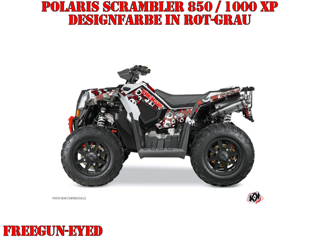 Example picture for thr colors, Freegun-Eyed Rot-Grau Standard Kit für Polaris Scrambler 850/1000 XP 2013-2022