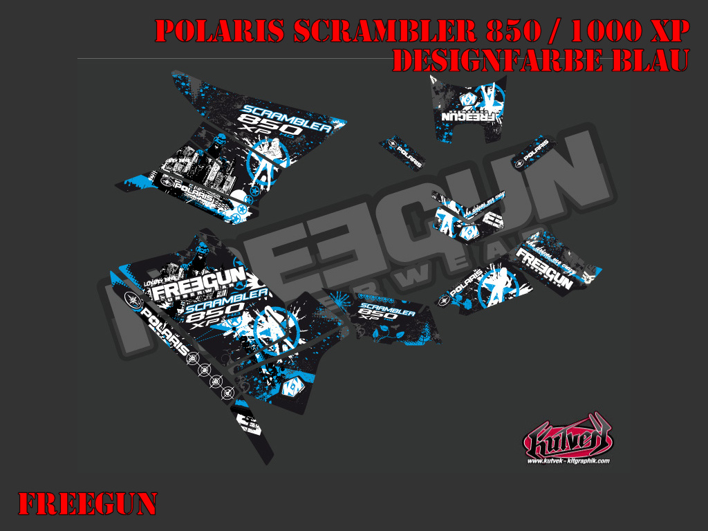 Freegun Blau Standard Kit für Polaris Scrambler 850/1000 XP 2013-2022