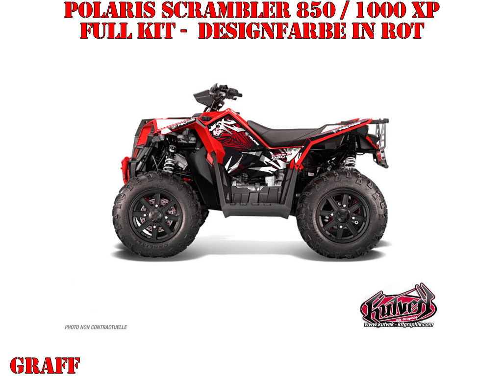 Beispiel Bild für die Farben, Graff Red Full Kit for Polaris Scrambler 850/1000 XP 2013-2022