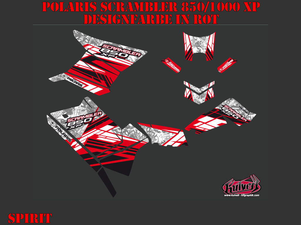 Example picture for thr colors, Spirit Rot Standard Kit für Polaris Scrambler 850/1000 XP 2013-2022