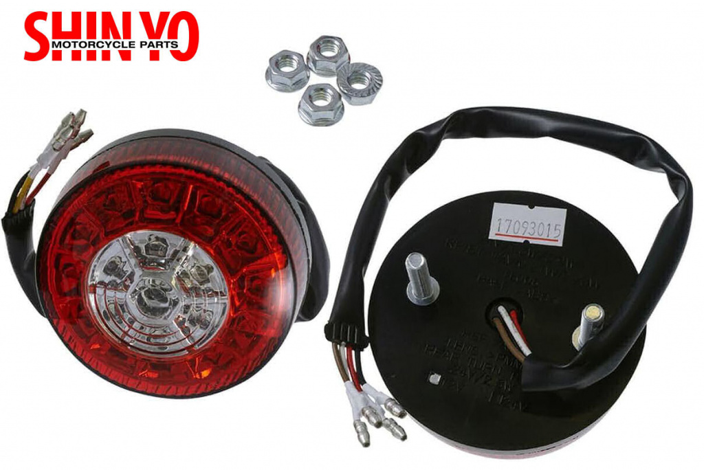 SHIN YO ATV LED 3in1 Blinker Rücklicht Hinten Schwarz Klar E-geprüft Paar