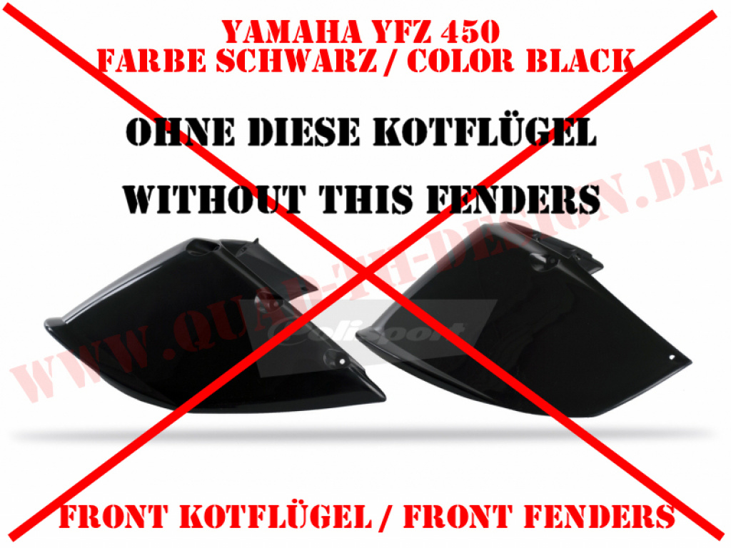 Verkleidung für Yamaha YFZ 450 ohne Front Kotflügel