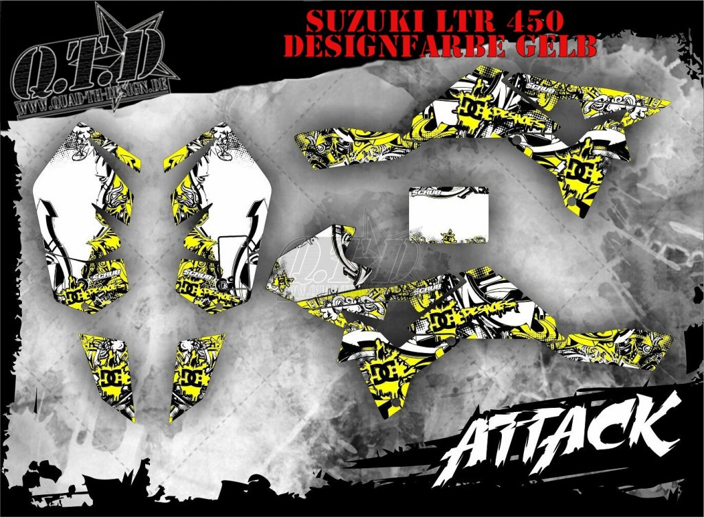 Attack Gelb für Suzuki LTR 450