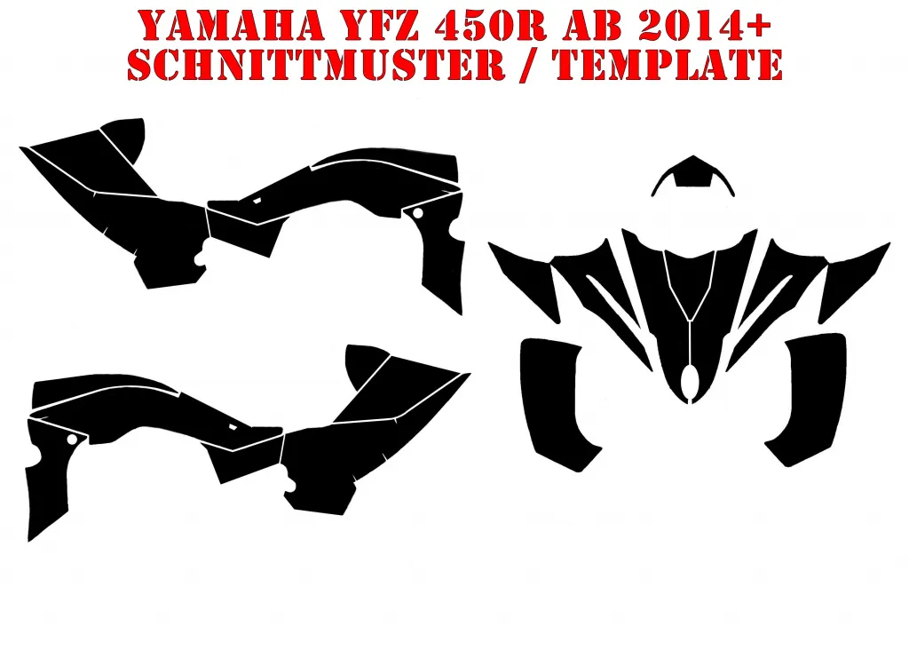 Yamaha YFZ 450R from 2014+ Cutting Pattern