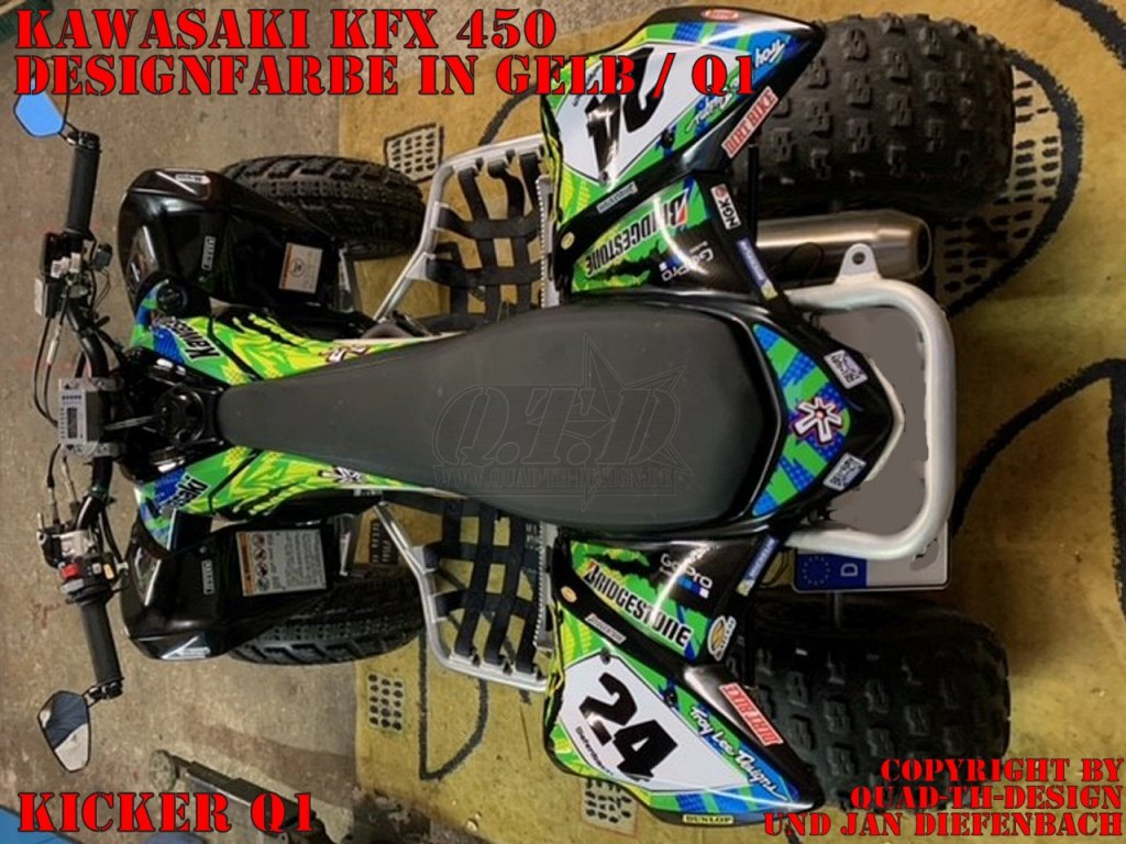 Kicker Gelb für Kawasaki KFX 450
