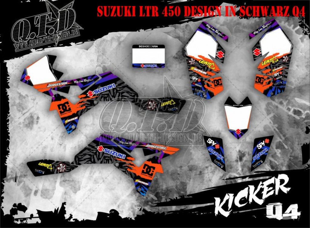 Kicker Schwarz für Suzuki LTR 450
