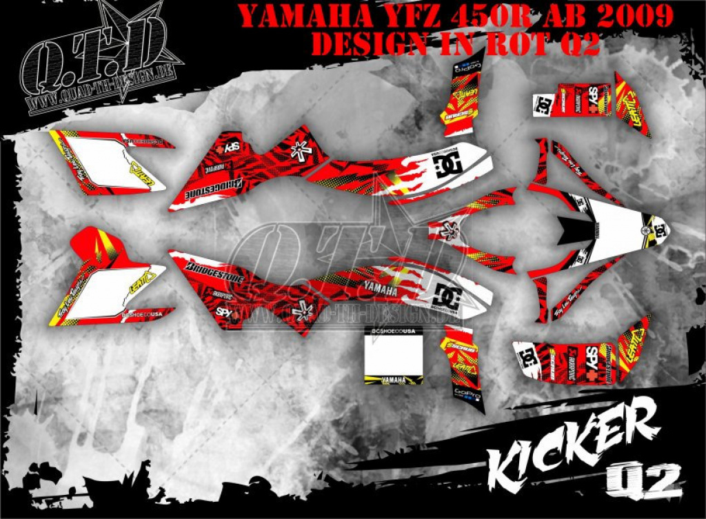 Kicker Rot für Yamaha YFZ 450R 2009-2013