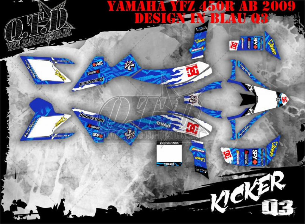 Kicker Blau für Yamaha YFZ 450R 2009-2013