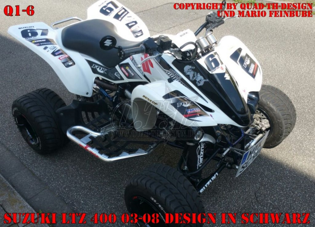 Q1-6 schwarz für Suzuki LTZ 400 2003-2008
