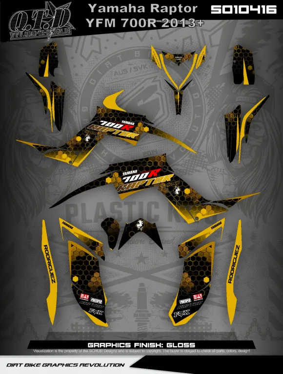 SO10416 yellow for the Yamaha Raptor YFM 700R 2013+