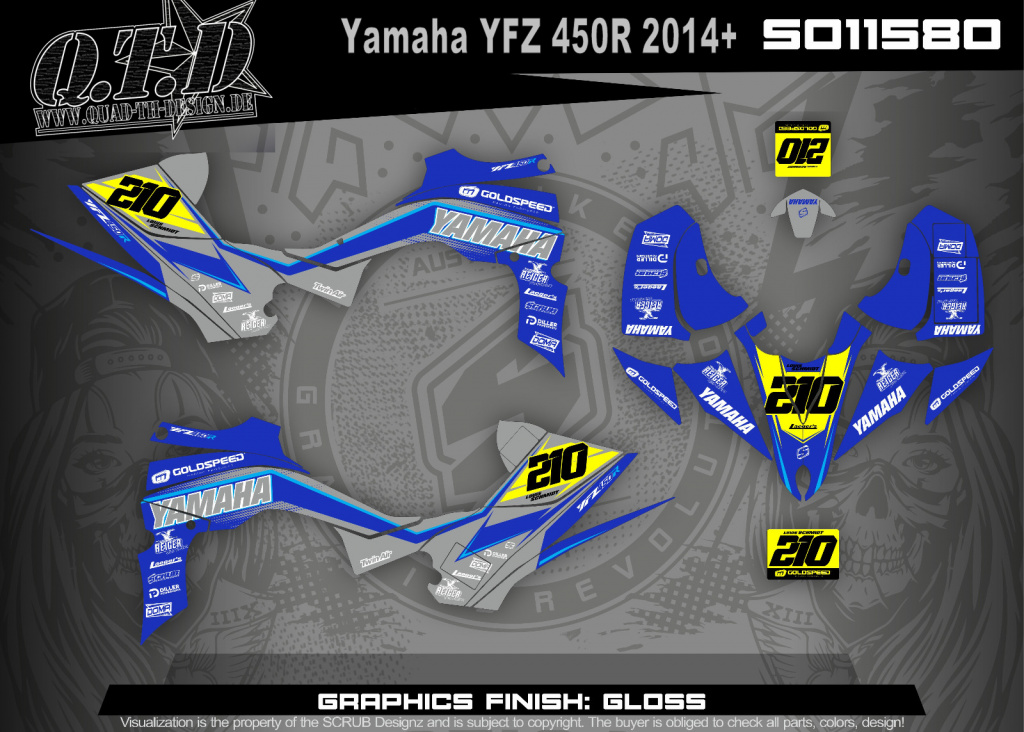 SO11580 für Yamaha YFZ 450R ab 2014+