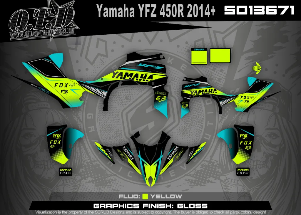 SO13671 für Yamaha YFZ 450R ab 2014+