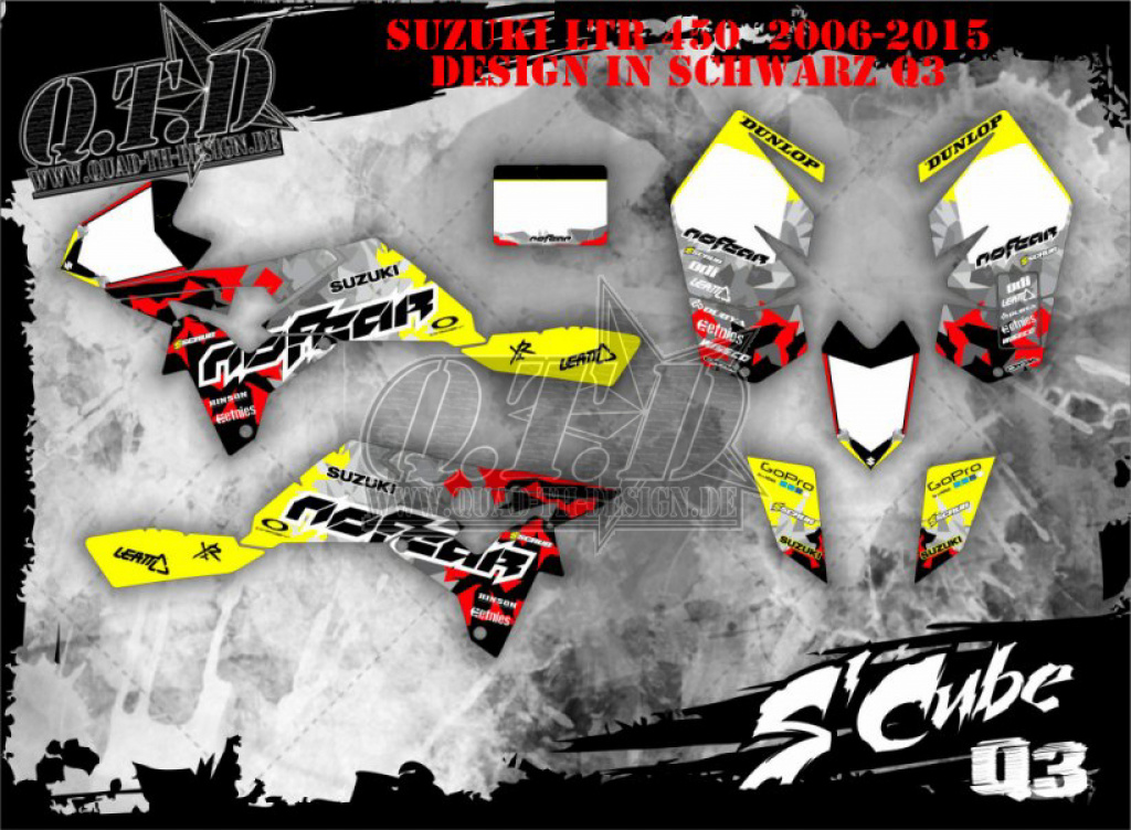 Beispiel Bild für die Farben, SCube Schwarz für Suzuki LTR 450
