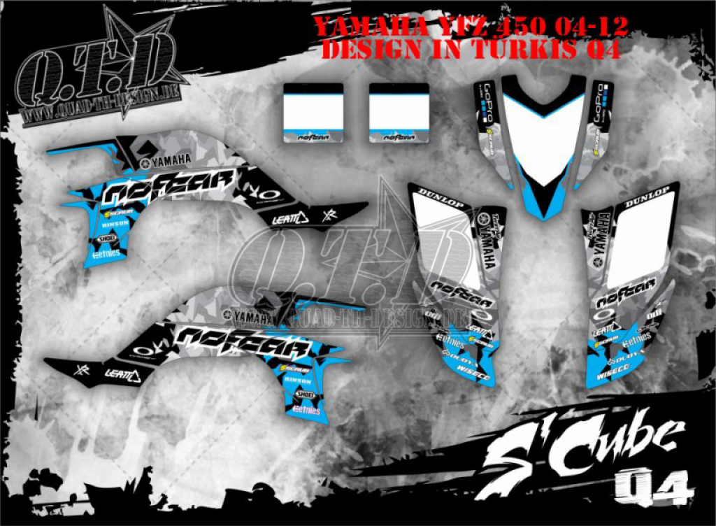 SCube Türkis für Yamaha YFZ 450 2004-2008 & 2012-2014