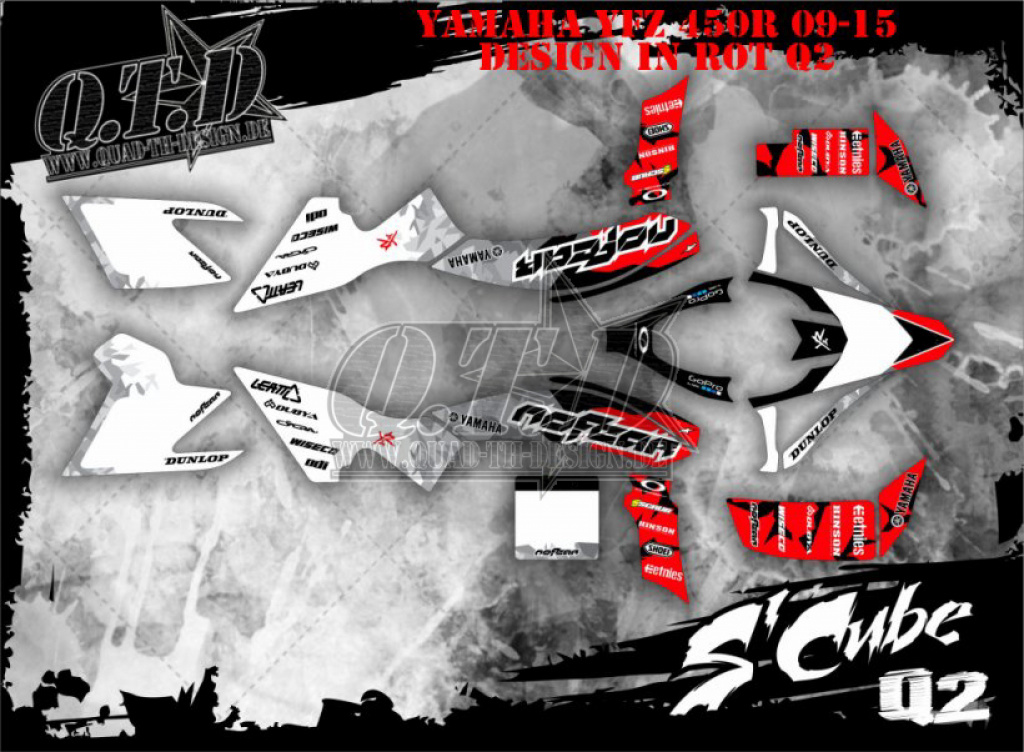 SCube Rot für Yamaha YFZ 450R 2009-2013