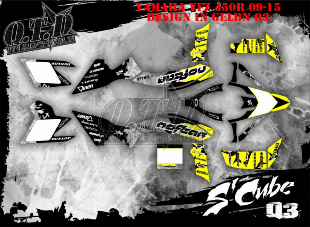 SCube Gelb für Yamaha YFZ 450R 2009-2013