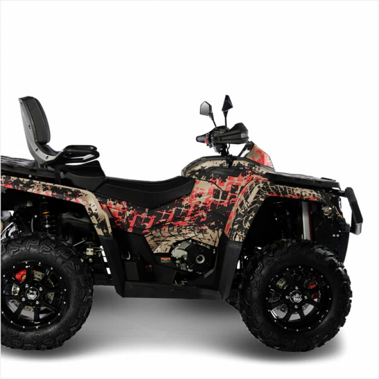 Tracker Beige-Rot XL Version für Aodes Pathcross 650/850/1000 up 2020+