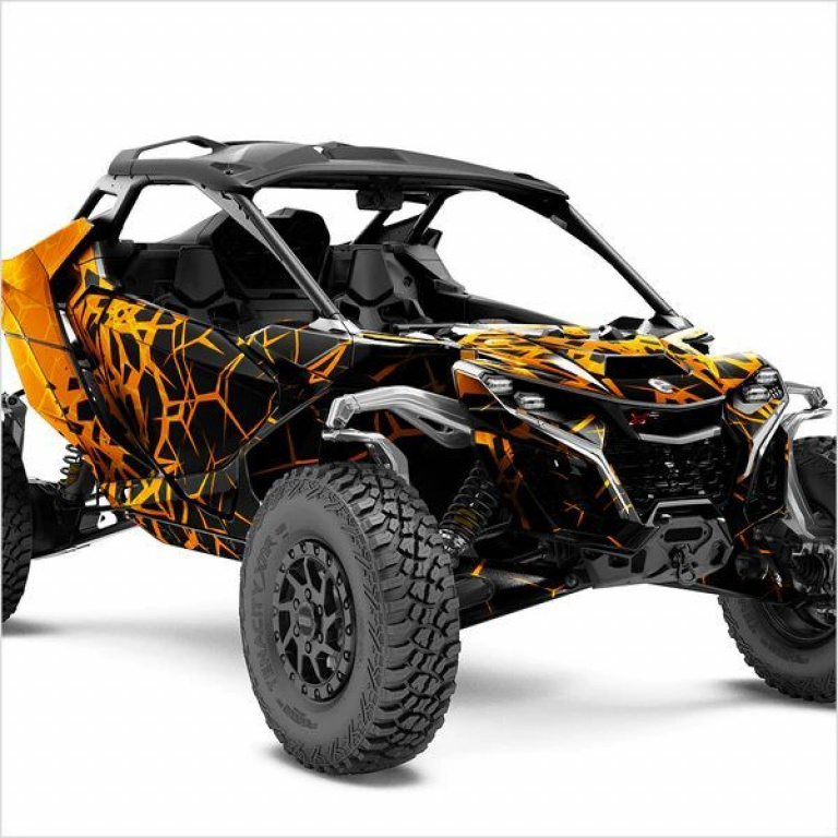Quake Orange XL Version für Can-Am Maverick R 2 Doors
