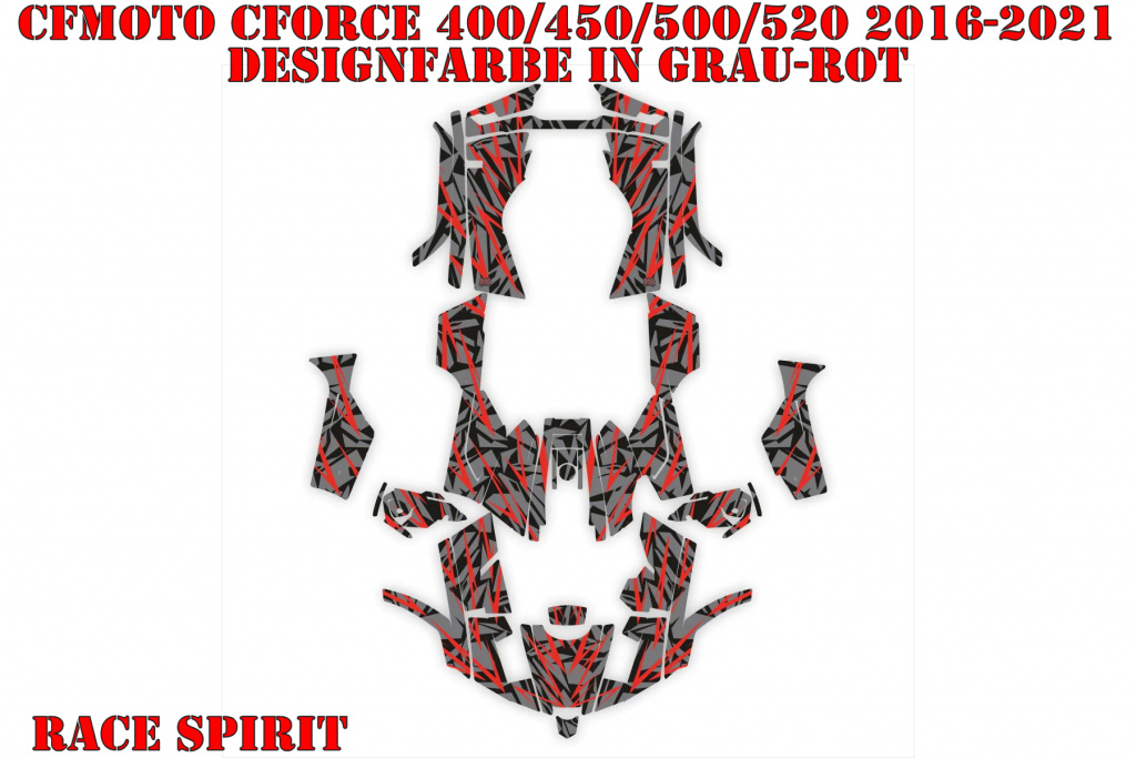 Race Spirit Grey-Red for CF-Moto CForce 400/450/500/520 S/L 2016-2022
