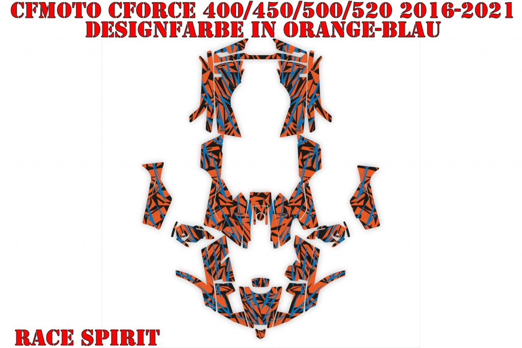 Race Spirit Orange-Blue for CF-Moto CForce 400/450/500/520 S/L 2016-2022