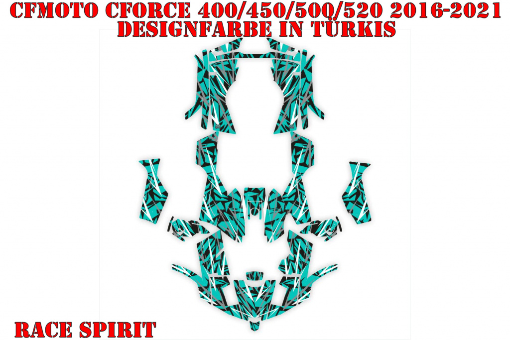 Race Spirit Turquoise for CF-Moto CForce 400/450/500/520 S/L 2016-2022