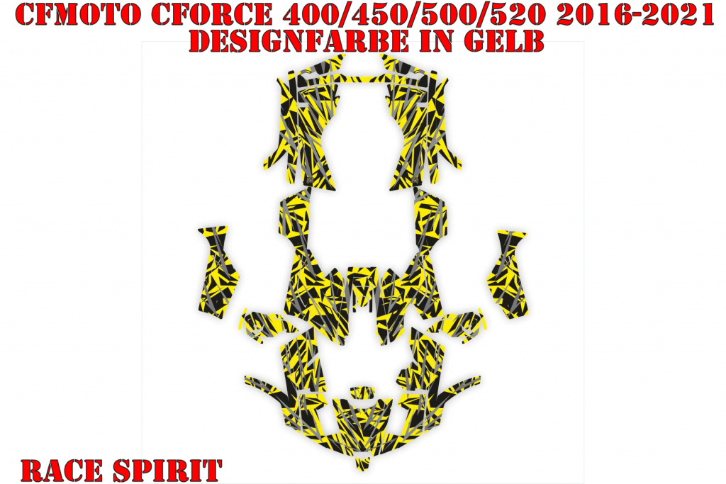 Race Spirit Yellow for CF-Moto CForce 400/450/500/520 S/L 2016-2022
