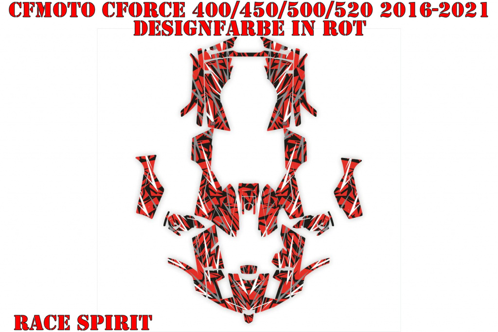 Race Spirit Red for CF-Moto CForce 400/450/500/520 S/L 2016-2022