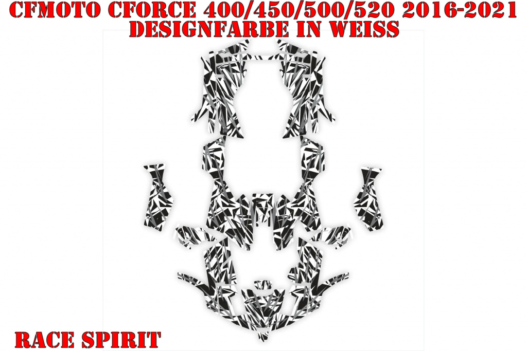 Race Spirit White for CF-Moto CForce 400/450/500/520 S/L 2016-2022