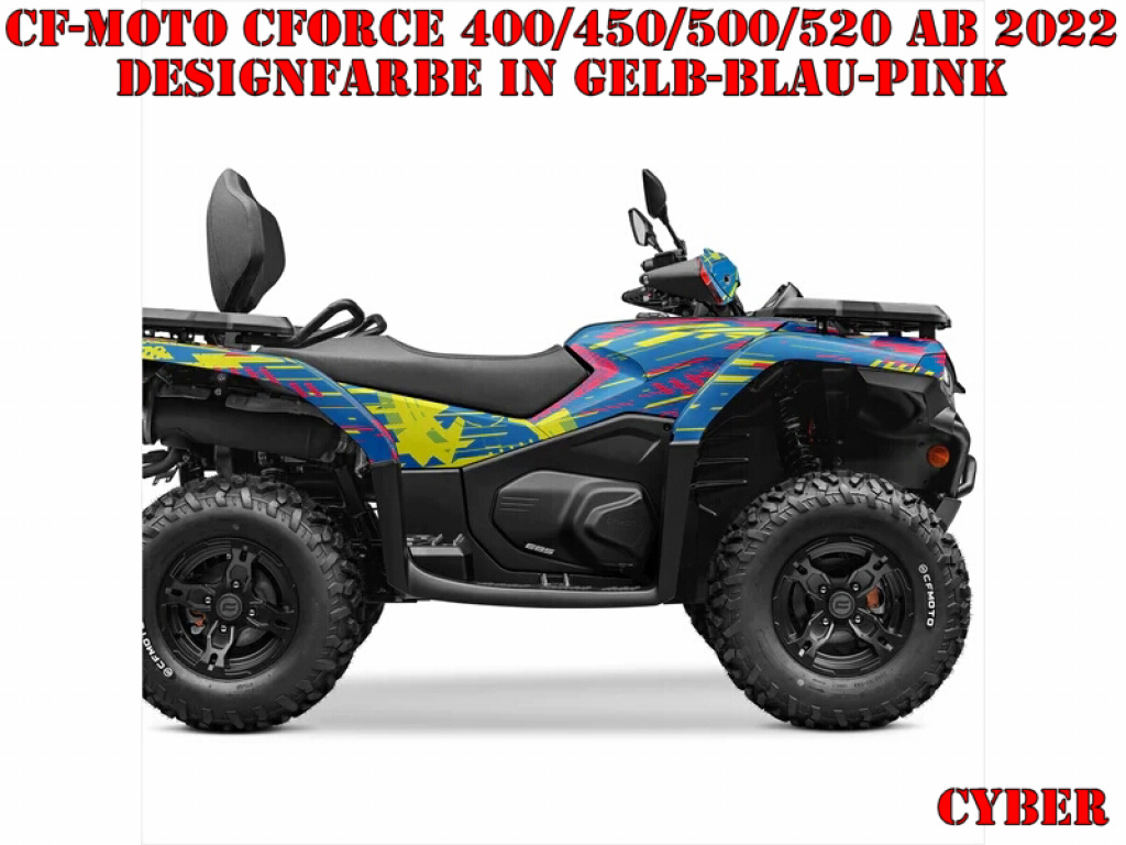 Cyber Yellow-Blue-Pink for CF-Moto CForce 400/450/500/520 S/L ab 2022+