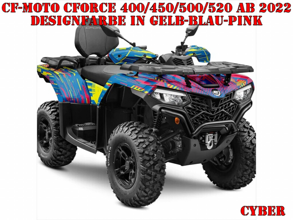 Cyber Yellow-Blue-Pink for CF-Moto CForce 400/450/500/520 S/L ab 2022+