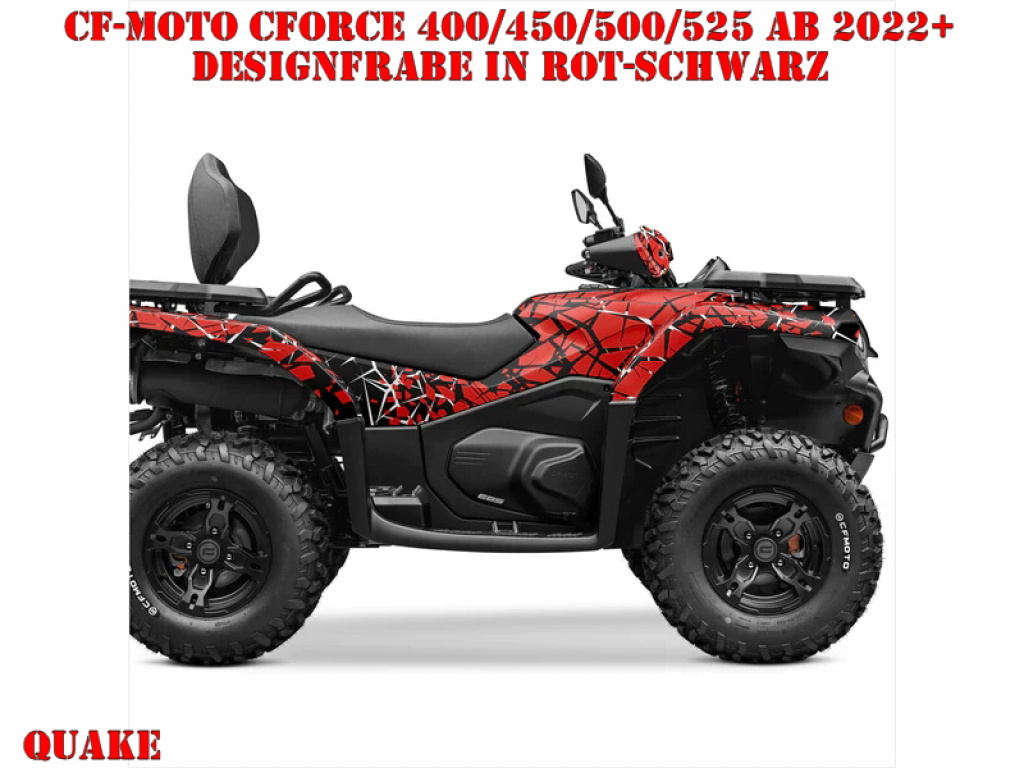 Quake Red-Black for CF-Moto CForce 400/450/500/520 S/L ab 2022+