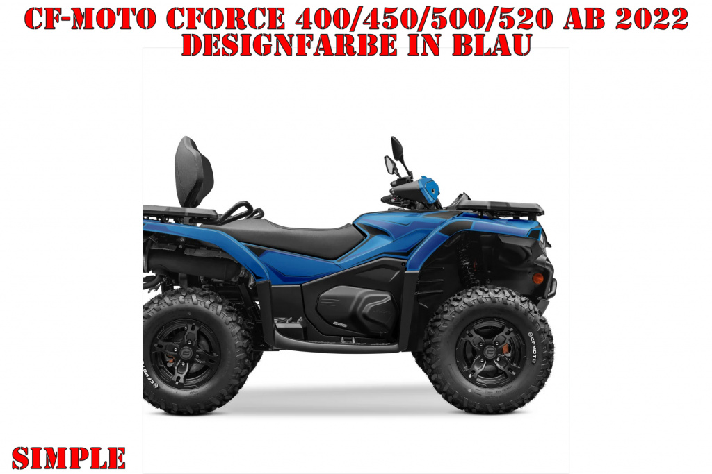 Simple Blue for CF-Moto CForce 400/450/500/520 S/L ab 2022+
