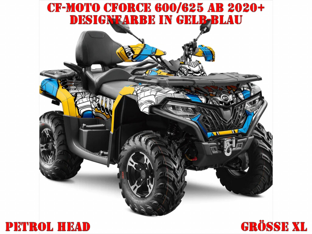 Petrol Head Yellow-Blue XL Version for CF-Moto CForce 600-625 S/L ab 2020+