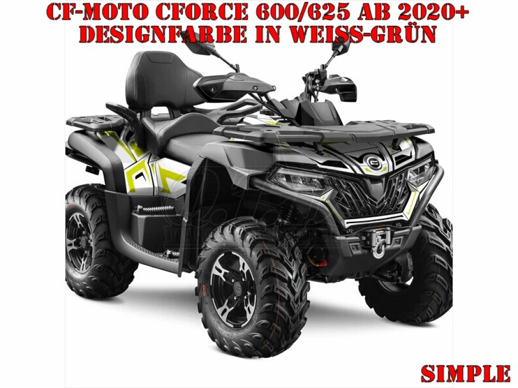 Simple Weiß-Grün M Version für CF-Moto CForce 600-625 S/L ab 2020+