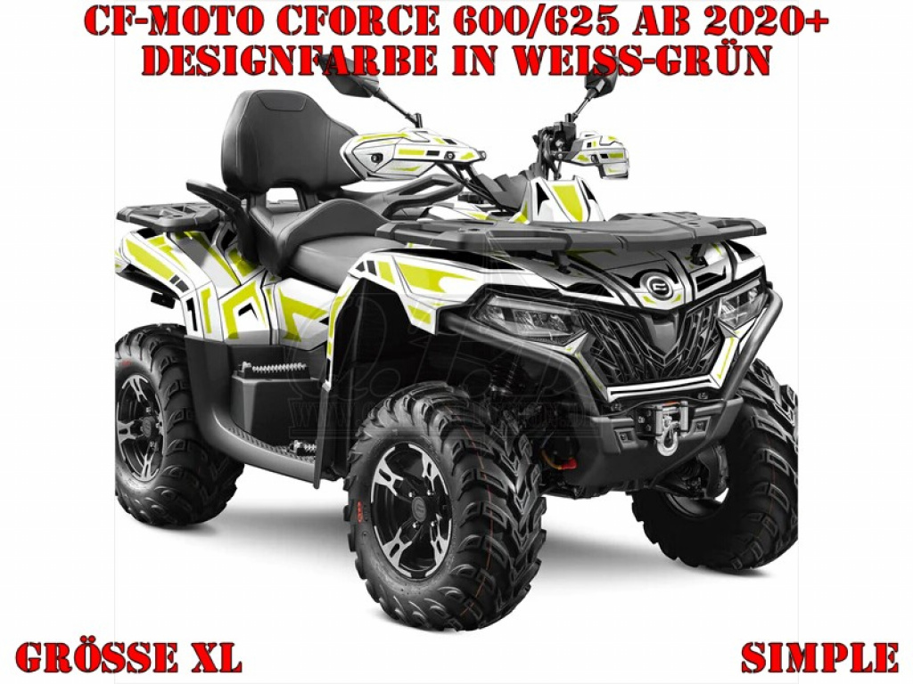 Simple Weiß-Grün XL Version für CF-Moto CForce 600-625 S/L ab 2020+