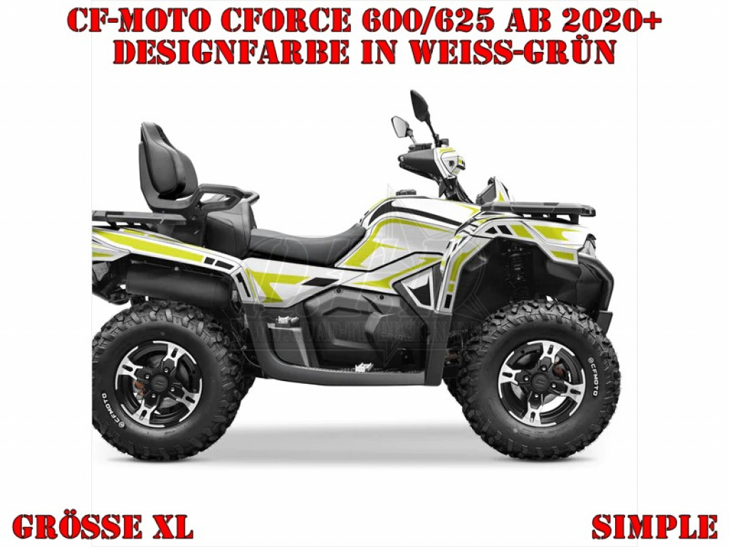 Simple Weiß-Grün XL Version für CF-Moto CForce 600-625 S/L ab 2020+
