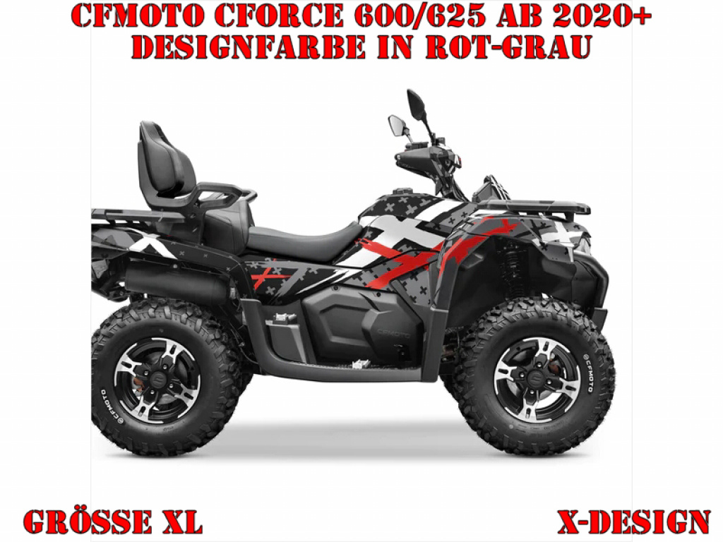 X-Design Rot-Grau XL Version für CF-Moto CForce 600-625 S/L ab 2020+