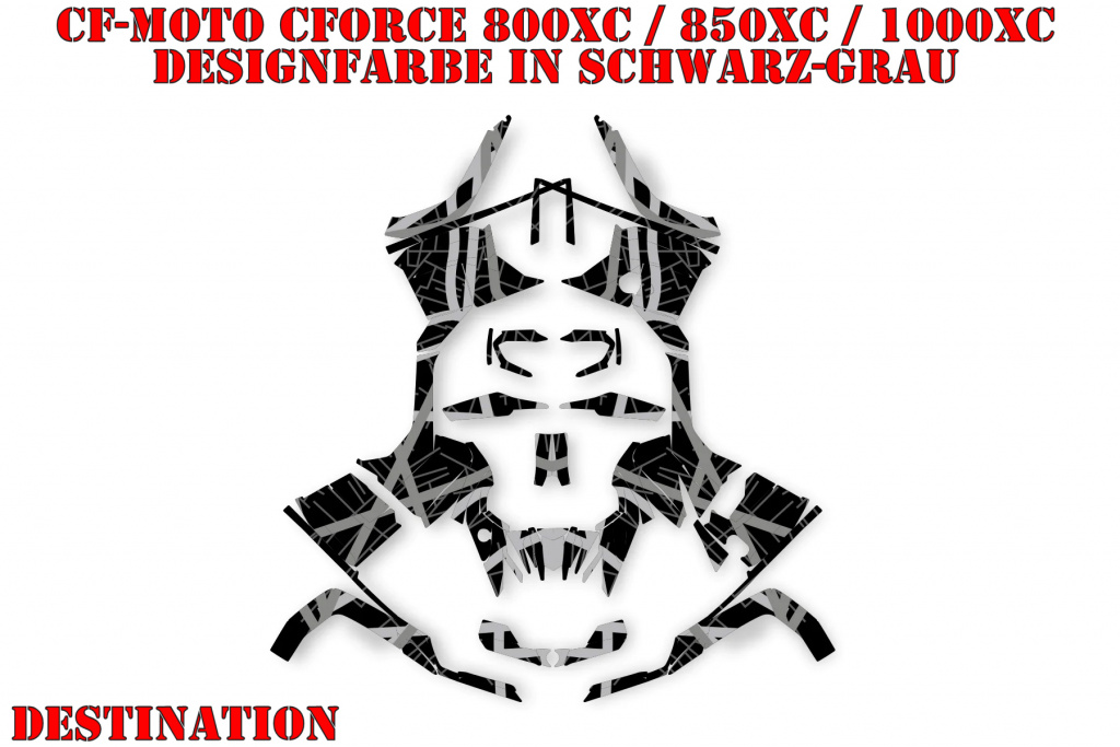 Destination Black-Grey for CF-Moto CForce 800/820/850/1000 XC/DLX ab 2018+