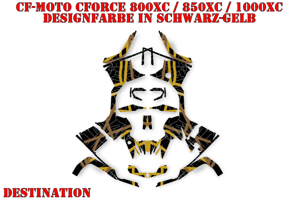 Destination Black-Yellow for CF-Moto CForce 800/820/850/1000 XC/DLX ab 2018+