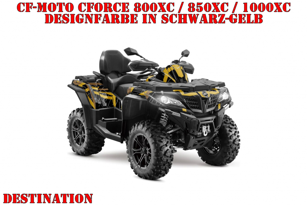 Destination Black-Yellow for CF-Moto CForce 800/820/850/1000 XC/DLX ab 2018+