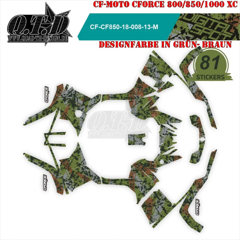 Digital Spot Green-Brown for CF-Moto CForce 800/820/850/1000 XC/DLX ab 2018+