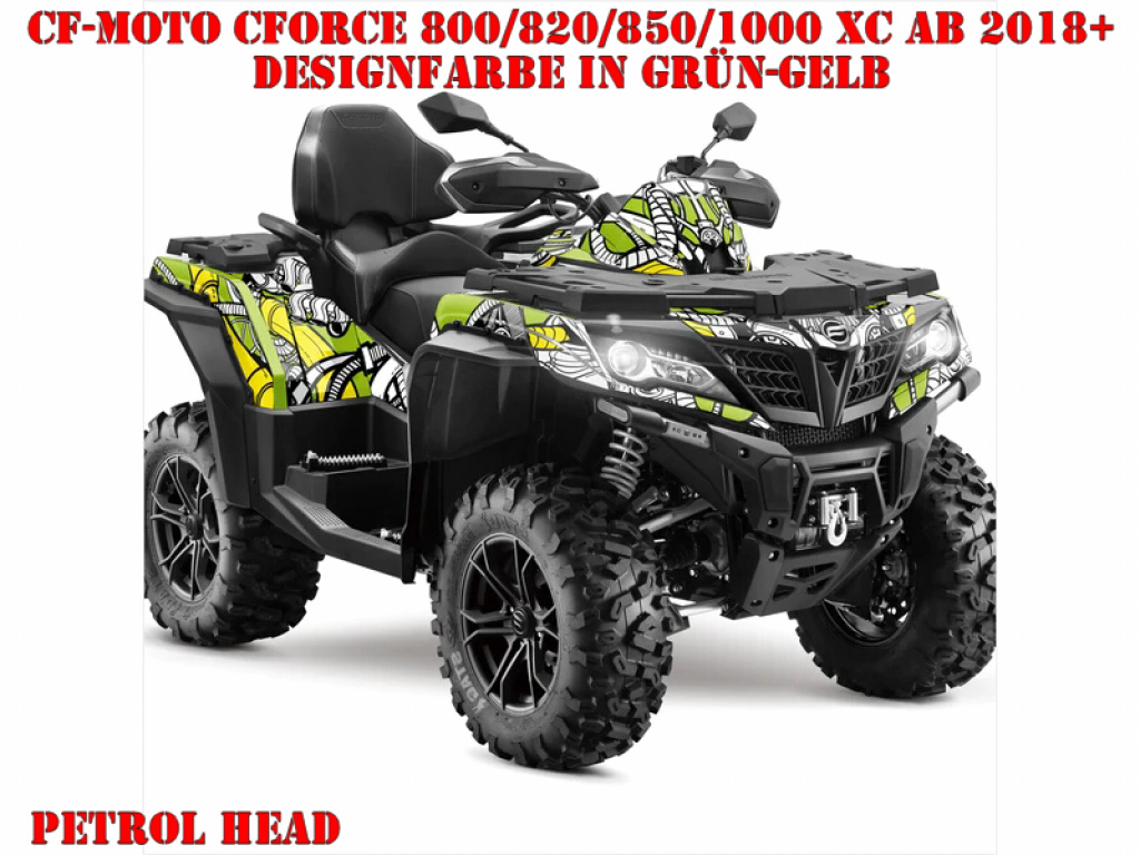 Petrol Head Green-Yellow for CF-Moto CForce 800/820/850/1000 XC/DLX ab 2018+